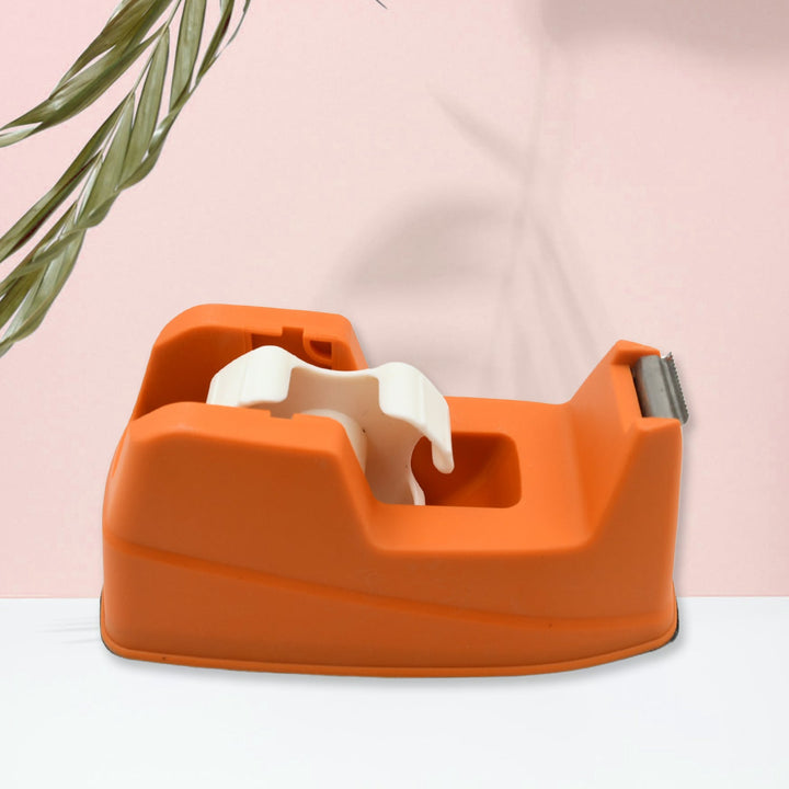 Plastic Tape Dispenser Cutter for Home Office use, Tape Dispenser for Stationary, Tape Cutter Packaging Tape (1 pc / 605 Gm) Your Brand