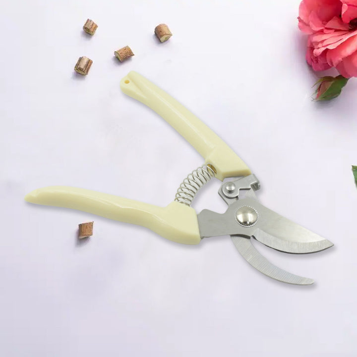 Stainless Steel Pruning Shears with Sharp Blades and Comfortable handle - Durable Hand Pruner for Comfortable and Easy Cutting, Heavy Duty Gardening Cutter Tool Plant Cutter for Home Garden | Wood Bran (1 Pc) Your Brand