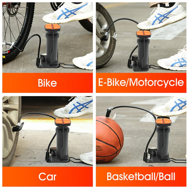 Portable Mini Foot Pump for Bicycle, Bike, and Car Your Brand