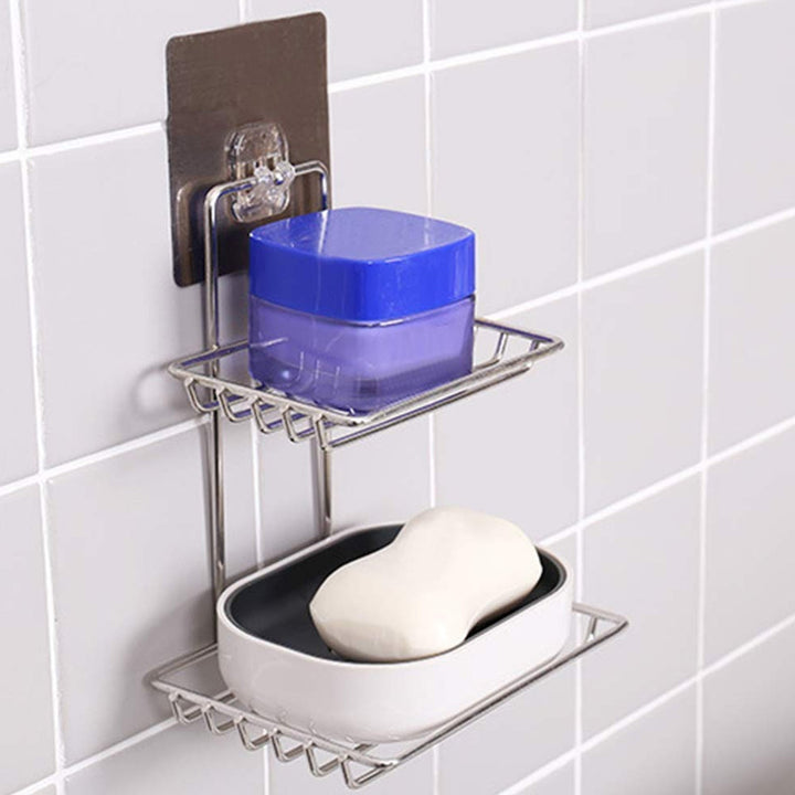 Kitchen Bathroom Soaps Storage Rack with 2 Hook for Home Your Brand