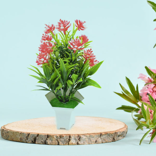 Wild Artificial Flower Plants with Cute Pot | Flower Plant for Home Office Decor | Tabletop and Desk Decoration | Artificial Flower for Balcony Indoor Decor, Plants for Living Room (1 Pc) Your Brand