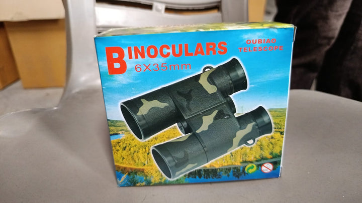 Learning Toy Binoculars / Telescopic for Kids Educational Birthday Return Gifts for Boys and Girls in Bulk Hunting Bird Watching Camping Outdoor, Binoculars for Hunting Trips (6x35 MM / 1 Pc) Your Brand