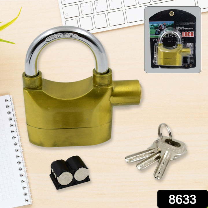 Security Alarm Metallic Lock System with 3 Keys (1 Set / Mix Color) - TezCart