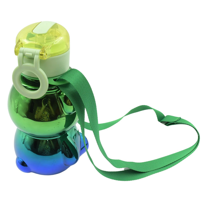 Cute Plastic Water Bottle, with adjustable shoulder strap and stickers, portable drinking cup Water Bottle For Kids | Water Bottle | Return Gift For Kids | Water Bottle With Straw | School Water Bottle (1 Pc) Your Brand