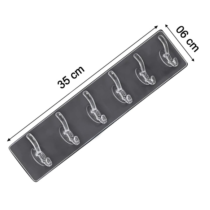 Adhesive Golden &  Transparent Heavy Duty Wall Hook - TezCart