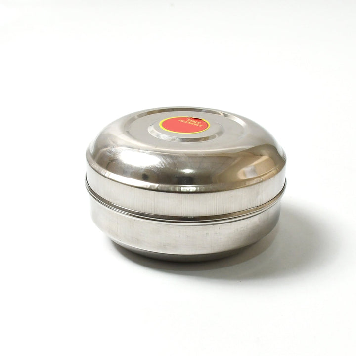 Multi-Purpose Stainless Steel Round Shape Tiffin Box - Small Gift For Baby Girl And Baby Boy For Office, School / Tuition / Picnic (big) Your Brand
