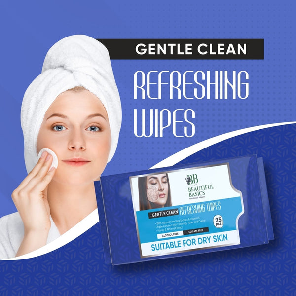 Refreshing Wet Wipes for Face | Facial Cleansing | Refreshing & Skin Hydration| Soothing for skin | pH Balance & Alcohol Free | Nourishing with Fruit extract | 25 Wipes your brand