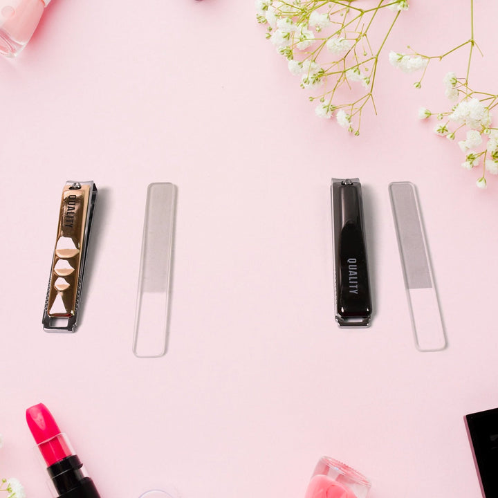 Cute Nail Clipper with Nail Catcher, Nail File - Stainless Steel (1 Pc) - TezCart