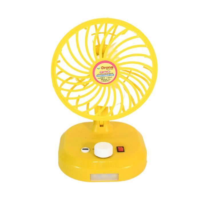 USB-C Type Rechargeable Portable Fan With LED Light Heavy Duty Motor & Foldable Fan With Charging Port Home, Outdoor, Temple Your Brand