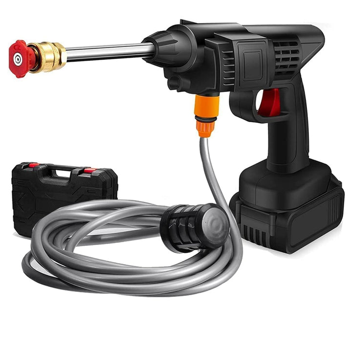 48V Car washing Kit, Portable Pressure Washer with, Rechargeable | Cordless Pressure Washer Gun | Handheld Pressure Washer for Car | Car Washer Gun (Type 1- Single Battery) Your Brand