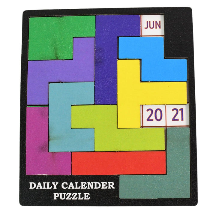 Wooden Daily Calendar Puzzle (Multicolor / 1 Set) - TezCart