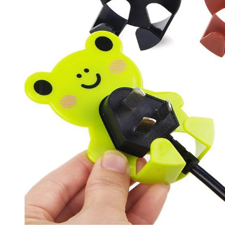 Plastic Adhesive Cable Plug Hook Bathroom Power Plug Socket Holder for  office, home and restaurant use 2 pc Set Your Brand