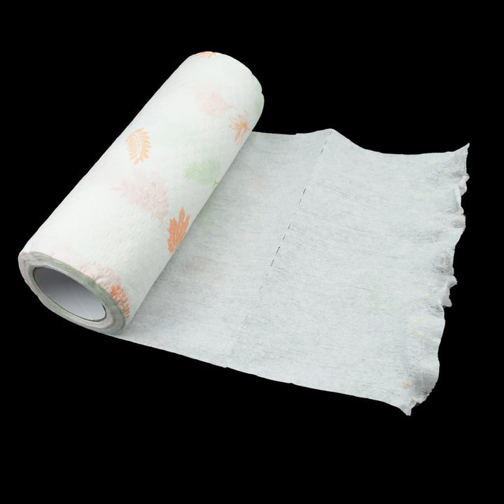 Non Woven Reusable and Washable Kitchen Printed Tissue Roll Non-stick Oil Absorbing Paper Roll Kitchen Special Paper Towel Wipe Paper Dish Cloth Cleaning Cloth 40 sheets / Pulls Your Brand