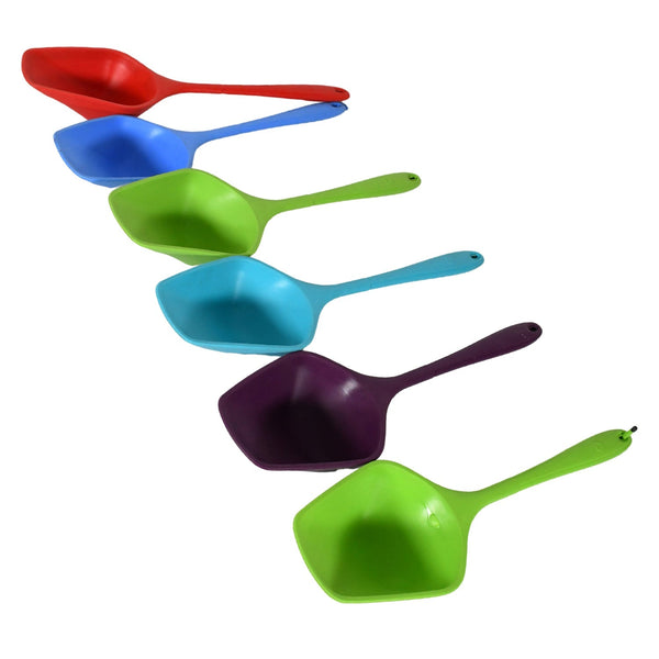 Multipurpose Silicone Spoon, Silicone Basting Spoon Non-Stick Kitchen Utensils Household Gadgets Heat-Resistant Non Stick Spoons Kitchen Cookware Items For Cooking and Baking (6 Pcs Set) Your Brand