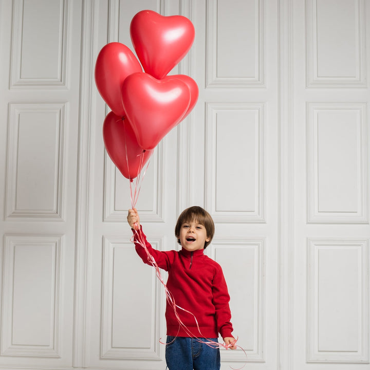 Heart shaped balloons Kinds of Rainbow Party Latex Balloons for Birthday / Anniversary / Valentine's / Wedding / Engagement Party Decoration One Color (20 Pcs Set) Your Brand