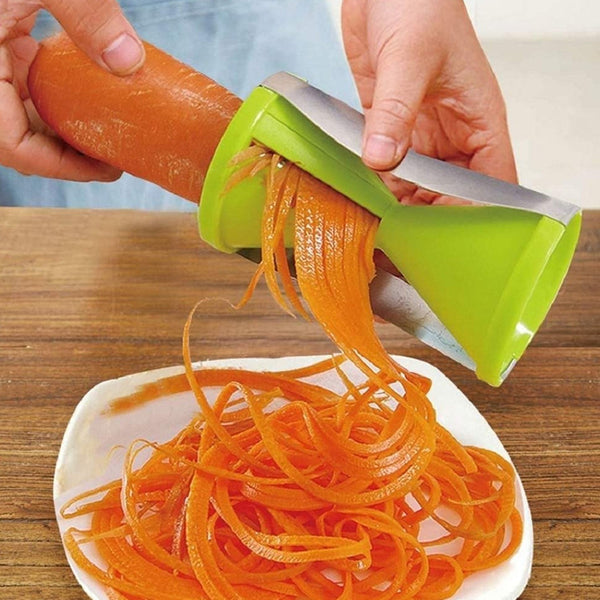 Portable Spiralizer Vegetable Slicer Handheld Spiralizer Peeler Stainless Steel Spiral Slicer For Salad Vegetables Fruit Slicer - TezCart