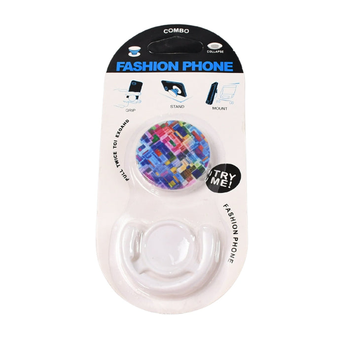 Fashion design pop up mobile phone grip holder smart phone bracket, Phone Stand & Grip with popclip car mount flowers pasley Your Brand