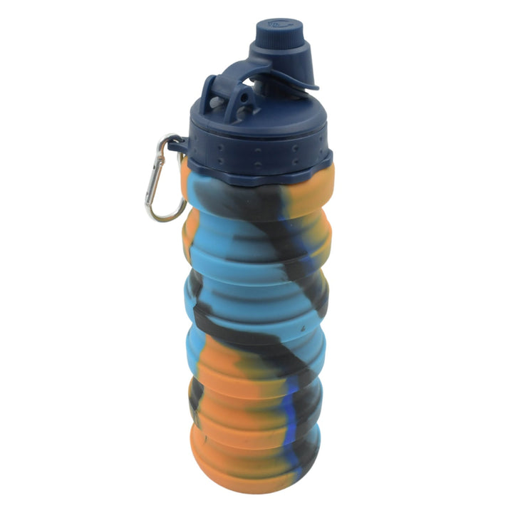 Foldable Water Bottle, Silicone Leak Proof Portable Sports Travel Water Bottle for Outdoor, Gym, Hiking (1 Pc / 24 cm Foldable) Your Brand