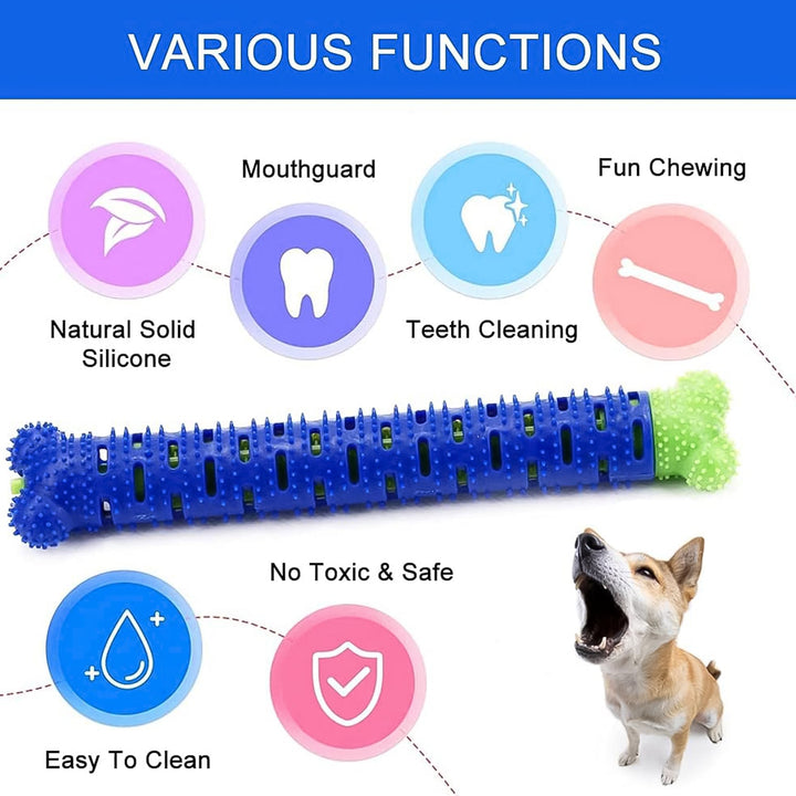Dog Tooth Brush, Puppy Chew Toothbrush Stick Teeth Cleaning Dental Toys (1 Pc) - TezCart