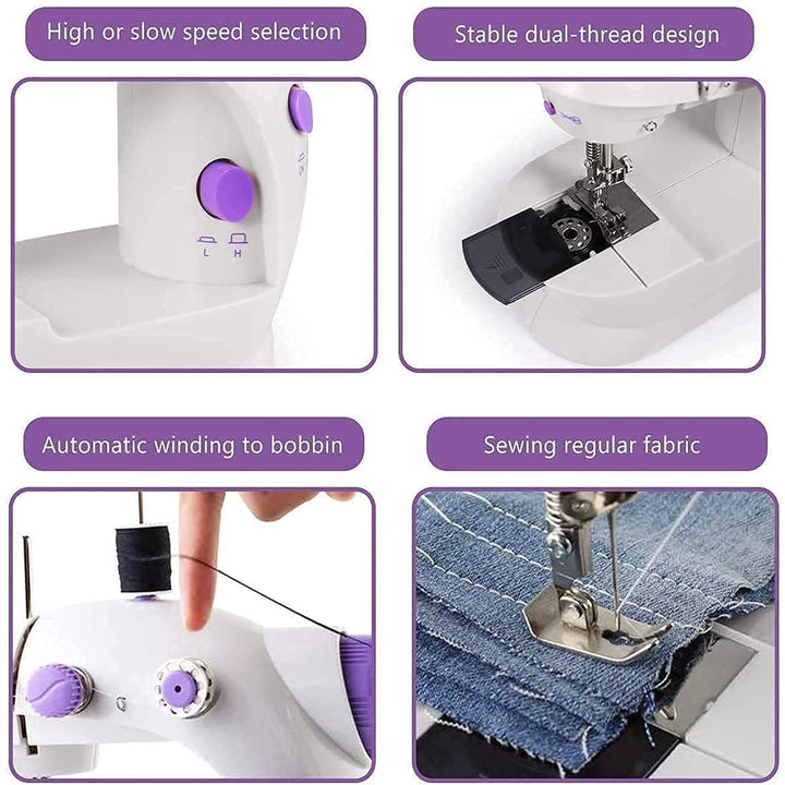 Home Tailoring Sewing Machine With Extension Table Set, Foot Pedal, Adapter Mini Electric Silai Machine, Portable Stitching Machine/Tailoring Machine Your Brand