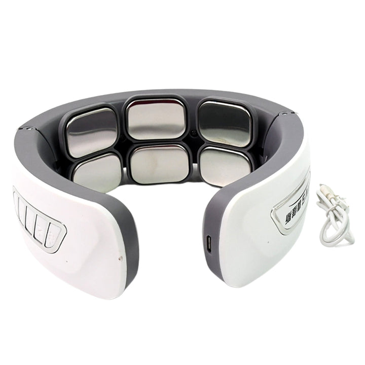 6 Heads Smart Electric Neck and Back Pulse Massager Wireless (1 Pc) - TezCart
