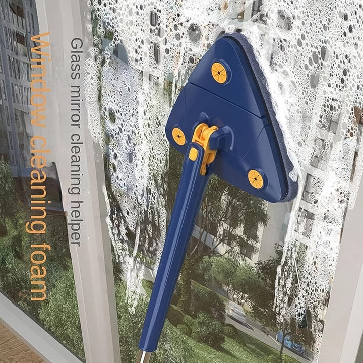 360° Rotatable Mop Triangle Mop with Long Handle (1 Pc / 113 Cm) - TezCart
