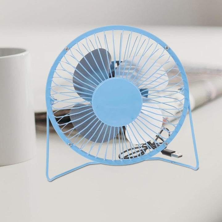 USB Table Desk Personal Metal Electronic Fan, Compatible with Computers, Laptops, Student Dormitory, Suitable For Office, School Use (1 Pc) Your Brand