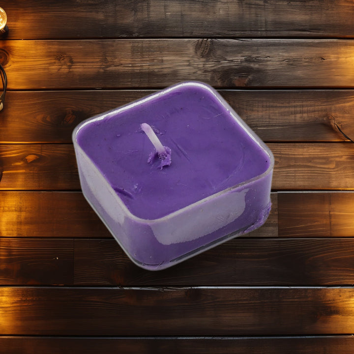 Smokeless Scented Acrylic Lavender Tealight Candles | Scented Acrylic Tealight Candle Set of 1 for Home Decoration and Celebrations | Long Burning Time Candle (1 Pc / Mix Color) Your Brand