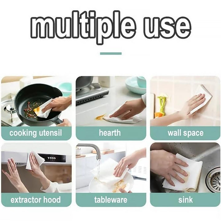 Kitchen Cleaning Wipes | Strong Decontamination Kitchen Wipes | Disposable Kitchen Wet Wipes Household Cloth Towel For Removing Grease Stains And Cleaning Glass (Pack of 80 Pcs) Your Brand