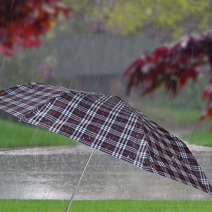3-Fold Sun & Rain Protective Solid Foldable Umbrella, (1 Pc) Your Brand