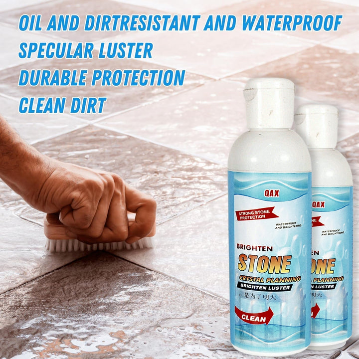 Stone Stain Remover Cleaner, Stone Crystal Plating Agent, Marble Stone Cleaner Polishes, Crystal Plating for Kitchen, Patio, Backyard Marble Cleaner and Polish (75 ML Approx / 1 pc) Your Brand
