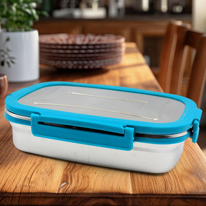 Premium Stainless Steel Lunch Box for Kid, 2 Containers Lunch Box, Perfect Size Meal Lunch Box Set for Office, School and Travelling Tiffin Box  (1000 ML+ 200 ML Approx) Your Brand