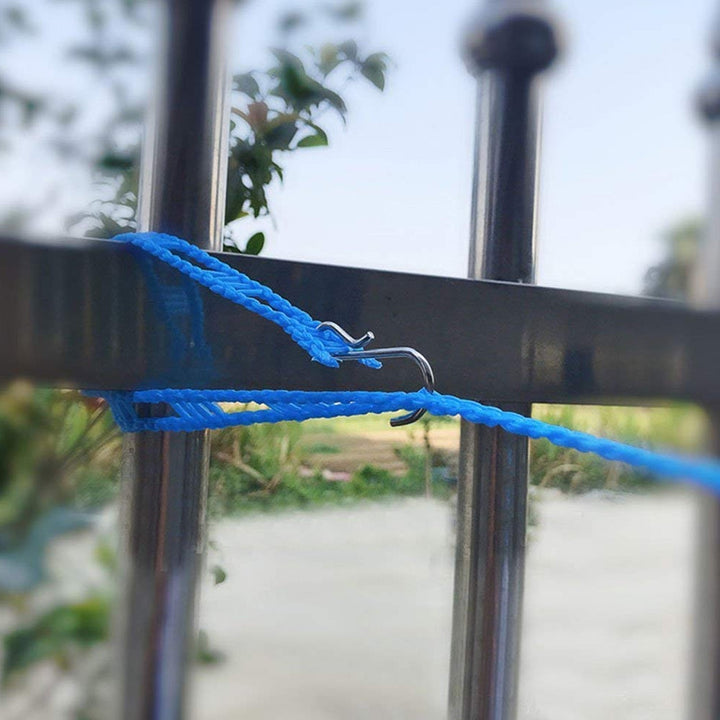 3 Meter Anti-Slip Clothesline Rope - Nylon, Hooks, Indoor/Outdoor Your Brand