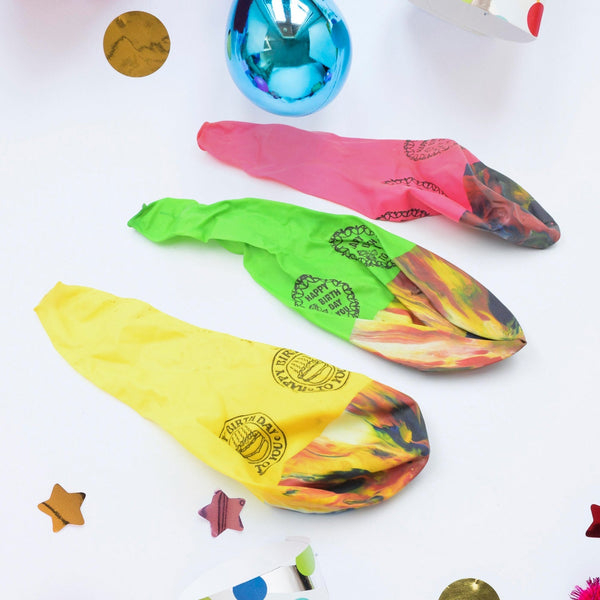 Big Size Balloons Kinds of Rainbow Party Latex Balloons for Birthday / Anniversary / Valentine's / Wedding / Engagement Party Decoration Multicolor (3 Pcs Set Your Brand