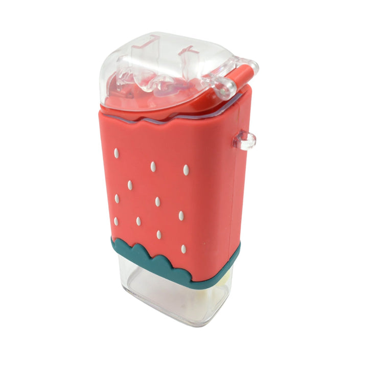 Portable Cute Water Bottle for Kids, Unique Ice Cream Shape water cup, Popsicle Shaped Plastic Kettle with Straw, Adjustable Shoulder Strap, BPA free, Leakproof (300 ML) Your Brand
