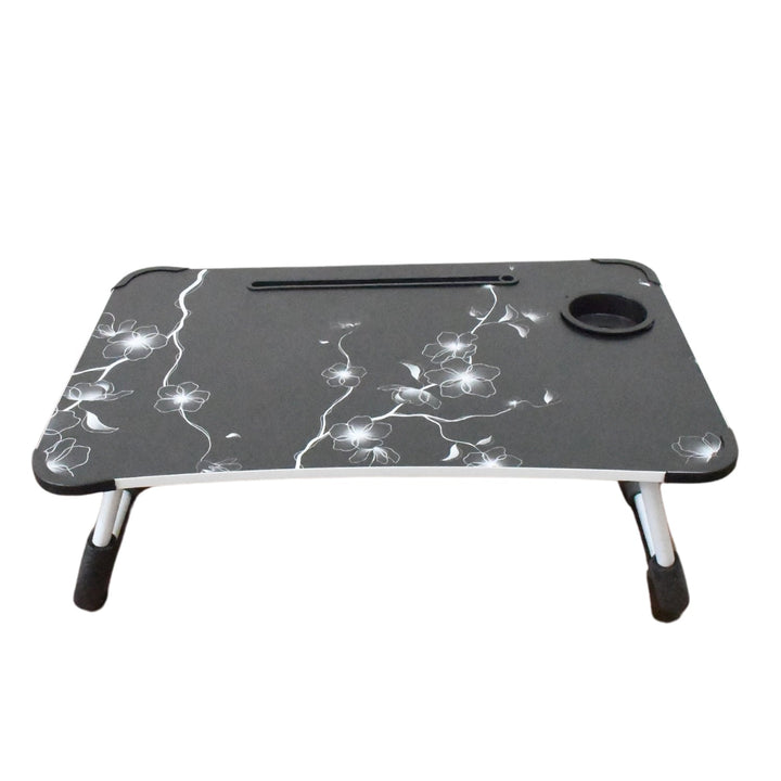 Laptop Table Foldable Portable Notebook Bed Lap Desk Tray Stand Reading Holder with Coffee Cup Slot for Breakfast, Reading & Movie Watching. Your Brand