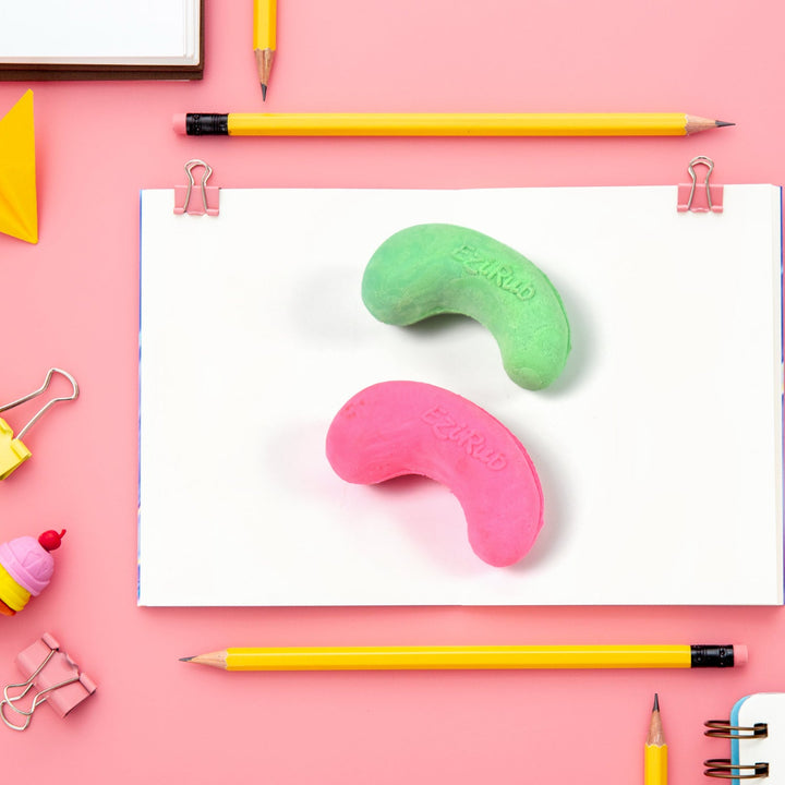 Cashew Nut Eraser Rubber Erasers (1 Pc / Mix Colour & Design) - TezCart