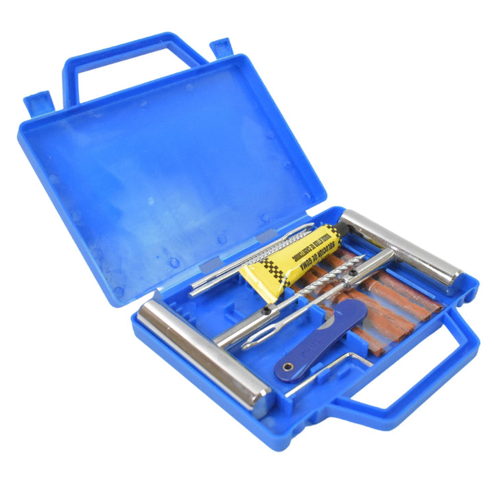 Portable Tire Repair Kit Tyre Repairing Tool Set with Box (13 Pcs Set) - TezCart