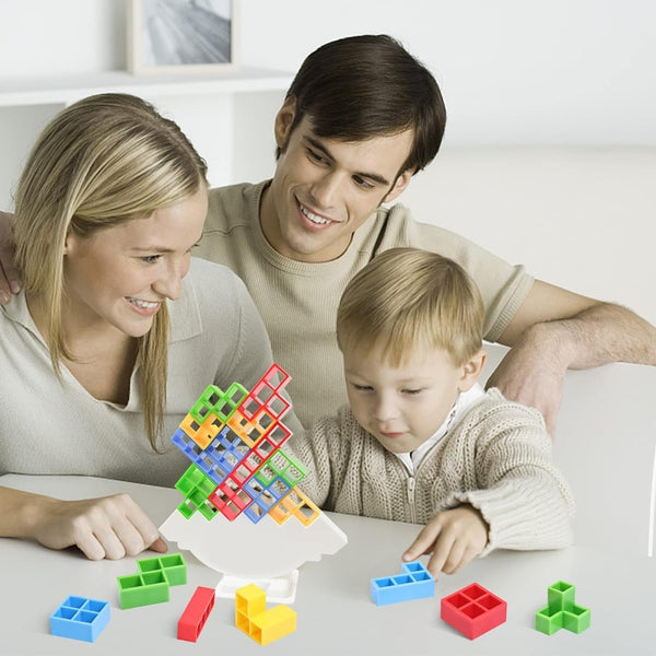 3D Tower Game, Tower Balance Game, Tower Stacking Game Adult Kid Tower Stacking Blocks Balance Game Blocks Building Toys for Kids Age 3+ Years (16 Pcs Set) Your Brand