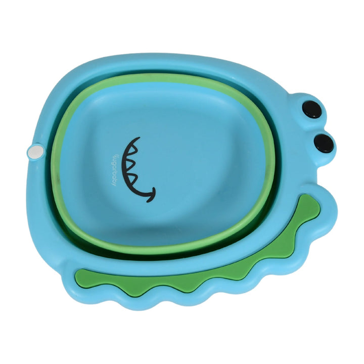 Frog Shape Wash Basin, Space Saving Multi Function Foldable Baby Wash basin Easy Clean Lightweight Thicken for Washing Face for Home (33×31Cm / 1 pc) Your Brand
