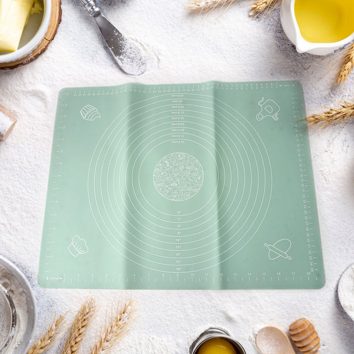 Mat, Rolling Baking Mat with Measurements (50×40 Cm) - TezCart