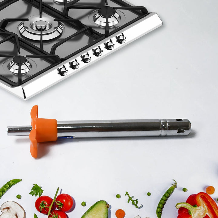 2 in 1 Kitchen Combo Lighter, Stainless Steel Durable Gas Lighter with Vegetable Cutter Peeler, For Kitchen Steel Gas Lighter (2 Pc Set) Your Brand