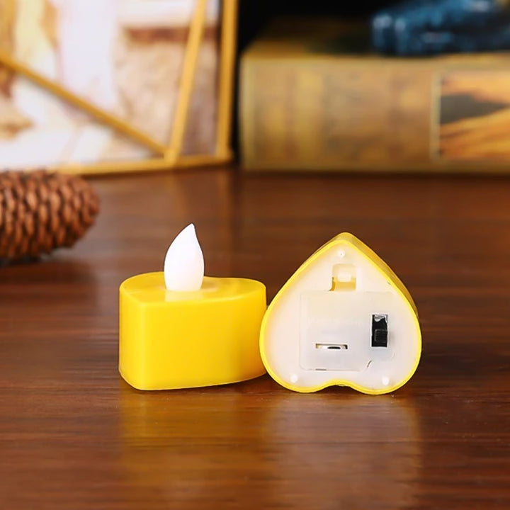 LED Tealights, Smokeless Plastic Decorative Candles (Pack Of 6 / Multicolor) - TezCart