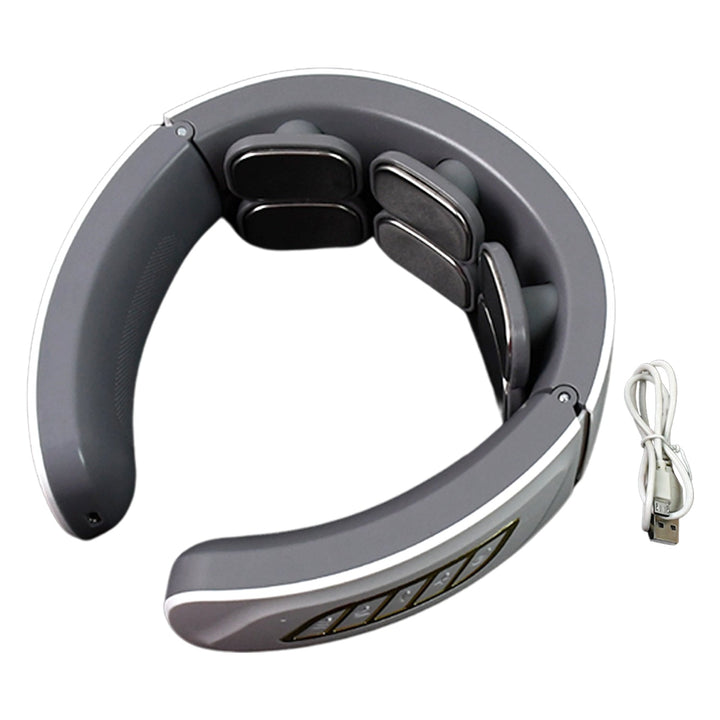 6 Heads Smart Electric Neck and Back Pulse Massager Wireless (1 Pc) - TezCart