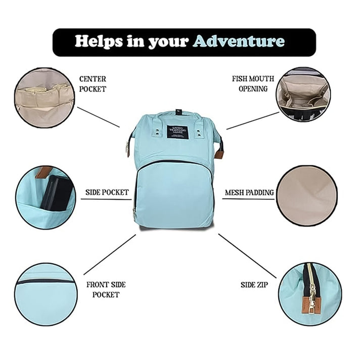 Multifunction Diaper Bag for Baby Care Travel Backpack Large Capacity (1 Pc) your brand
