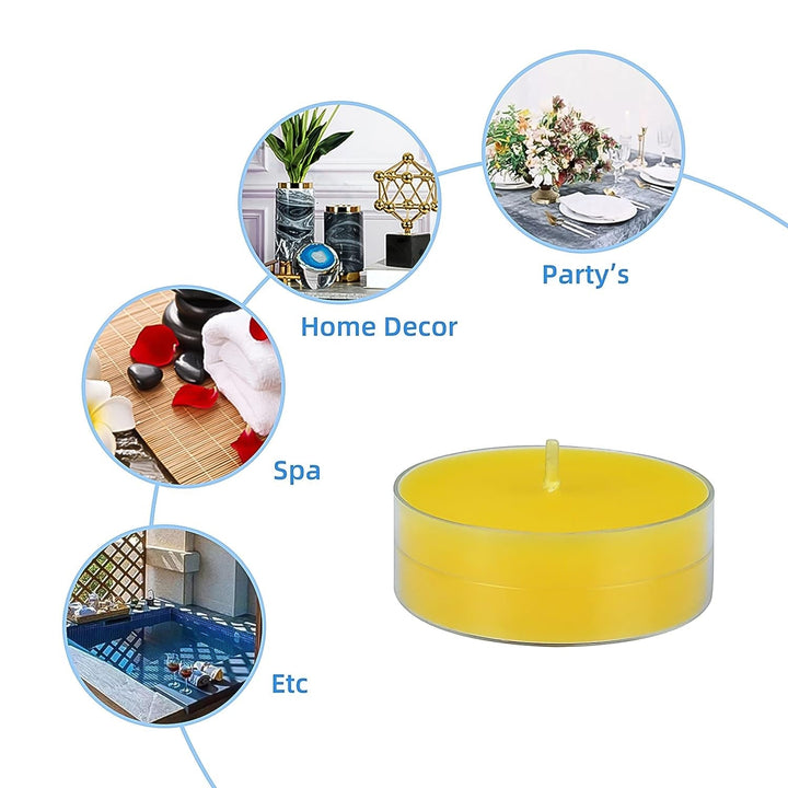 Tealight Diwali Candles for Home Decoration Smokeless Candles for Decorations Long Burning for Mood Dinners Parities Home Decoration Wedding Candle (1 Pc / Mix Color) Your Brand