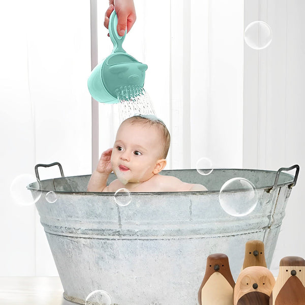 Baby Shampoo Shower Cup Safe Soft Bathing Water Scorpion Baby Bath Tumbler Hair Washing Mug Rainer - TezCart