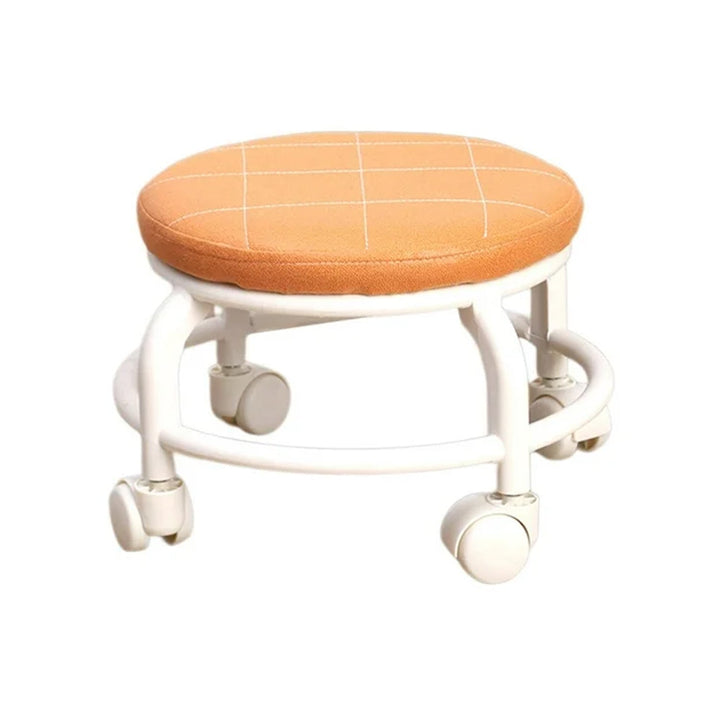 Roller Seat Stool Low Height Rolling Stool Multifunctional Small Household Movable Mini Stool Pulley Wheel Stool for Garage Home Library (1 Pc) Your Brand