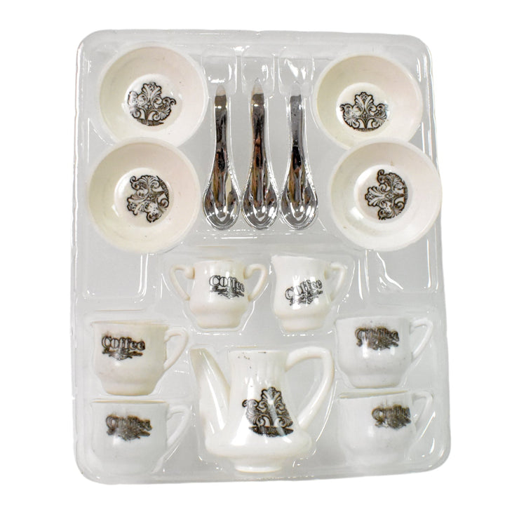 ﻿Tickles Tea toy Set | Coffee Kitchen Plastic Set Toy for Kids, Boys & Girls (14 Pcs / Mix Size & Design) Your Brand