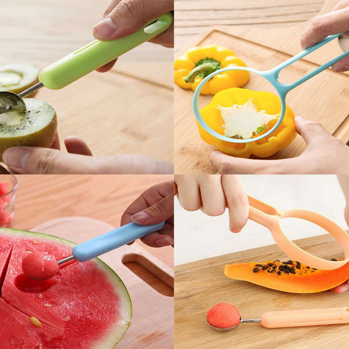 2 in 1 Kitchen Tool - Soft Fruit Peeler and Baller - Avocado, Papaya, Watermelon, Honey Dew - Kitchen Gadget Tool (1 Pc) Your Brand